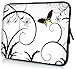 8 - 10 inch Brilliant Butterfly Escape White Floral Netbook Laptop Sleeve Slip Case Pouch Bag for Apple iPad 1 iPad 2 / most of Acer ASUS Dell HP Sony Toshiba