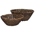 Abaca Basket Bowls Set of 2 - Brown