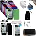 GTMax 20 Items Essential Accessories Bundle kit for Verizon CMDA / AT&T GSM Apple Iphone 4th 4G