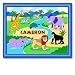 Wild Animals Large Blue Personalized Print