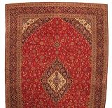 12x19 Hand Knotted Kashan Persian Rug - 12'8x19'8