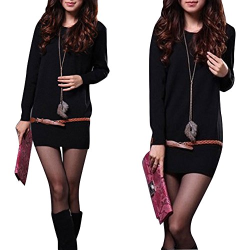 【ARINCO】レディース ニットワンピース 8color FreeSize カジュアル　シンプル ロング丈