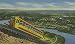 Incline Railway Car Climbs Lookout Mountain Above Chattanooga and the Tennessee River - 8" x 10" Enlargement from a Classic Vintage Postcard