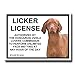 Hungarian Vizsla Licker License Fridge Magnet Funny