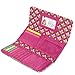 Vera Bradley Womens Trifold Wallet Pink Swirls One Size