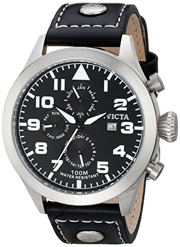 Invicta Men's 0350 II Collection Black Leather Watch