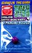 Fake Piercing Tongue Stud (Holds with Suction) Glows in the Dark - Purple