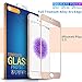 iPhone 6 Plus Screen Protector,iPhone 6S Plus Screen Protector, Ballistic Tempered Glass + Metal Frame to Full Coverage F-color™ Maximum Screen Protection 0.3mm 9H 2.5D HD,Gold