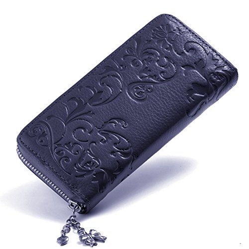 Yilen women s leather wallet morning glory pattern genu…