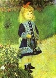 IMAGE OF FRAMED oil paintings - Pierre-Auguste Renoir - 32 x 44 inches - A Girl with a Watering-Can