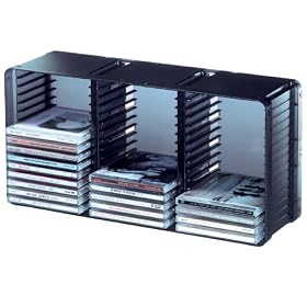 Atlantic DOM45C58 Domino 45 CD or 21 DVD Rack (Cobalt Black)
