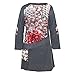 Parsley & Sage - Fig Leaf, 3/4 sleeve v-neck tunic top in a casual floral style