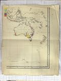 ANTIQUE MAP c1870 AUSTRALIA NEW ZEALAND BORNEO