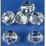 6 Silver Shade Round Swarovski Crystal Beads 5000 8mm ~ Swarovski