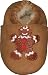 Tibet PLATEAU soft sole infant leather baby shoes with FLEECE ginger bread man