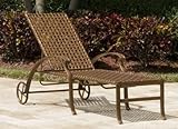 Coco Palm Patio Chaise Lounge with Wheels