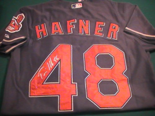 TRAVIS HAFNER SIGNED AUTOGRAPHED JERSEY CLEVELAND INDIANS COA + PROOF PHOTO