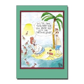 Christmas Letter - Damn Funny Cartoon Merry Christmas Greeting Card