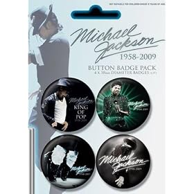 Michael Jackson Button~ Collectors 4 Pack of Buttons!!~ Approx 1.5