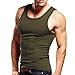 Xudian Men Tank Top Sleeveless A-shirt Crew-neck