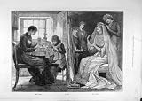1882 LACE MAKER DRESS GOWN LADIES OLD PRINT ANTIQUE