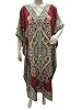 Red Long Kaftan Dress Designer Printed Caftan