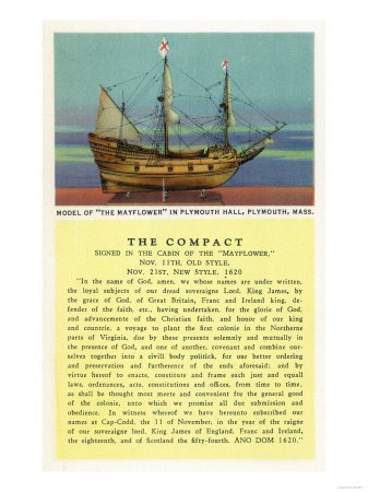 Plymouth, Massachusetts - Mayflower Model, the Compact in Plymouth Hall