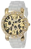 Cerentino Women's CR105-WHT  White Silicone Rubber Leopard Print Dial Watch