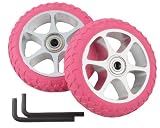 Action Pink Replacement Wheels with Aluminum Rim for Razor Kick Scooter 2/pk