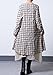 Mordenmiss Women's New Plaid Layers Irregular Hem Dress (Large, Beige)