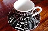 Produkt-Bild: Espressotassen 8 tlg.Set Schwarz mit Weiss Klassisch