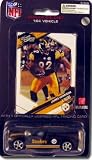Pittsburgh Steelers NFL Diecast 2009 Dodge Charger with James Harrison Score Trading Card Press Pass Football Team Collectible Car