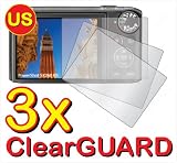 3x Canon PowerShot SX260 HS Premium Invisible Clear LCD Screen Protector Cover Guard Shield Protective Film Kit (3 Pieces)