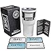 Ice White Powder Coated 30 Oz. SIC (Seriously Ice Cold) Stainless Steel Tumbler Double Wall Vacuum Insulated Cup No Sweat Travel Mug Coffee Cup & Thermos Multiple Colors & Sizes
