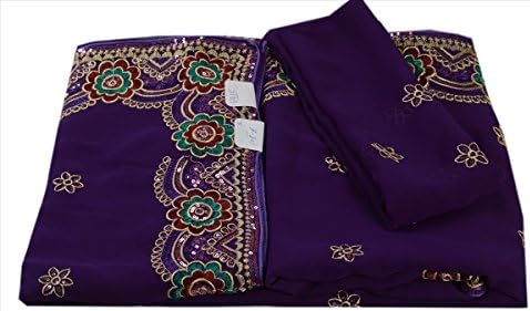 Sanskriti Women's Indian Bollywood Designer Saree With Blouse Embroide Free Size Lemon