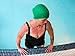 Cool Fully Waterproof Adult Swimming Cap That Doesn't Leak & Keeps Short Hair Dry Best for Men (Male) and Women (Ladies) - 100% Soft Silicone Material - Lifetime Warranty! (Green)
