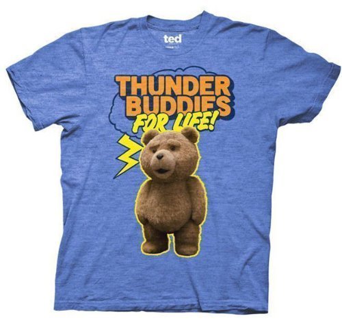 Ted T-shirt Movie Ted Thunder Buddies for Life Adult Royal Tee