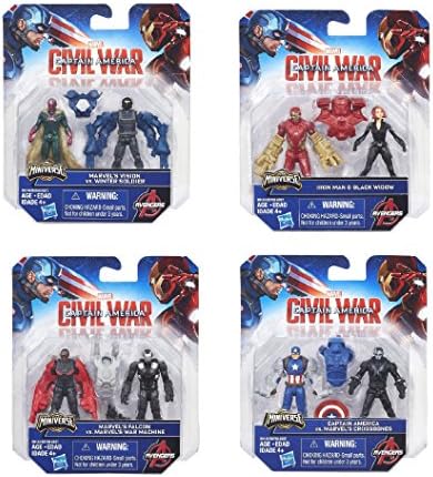 Marvel Captain America Civil War: Winter Soldier, Iron Man &amp; Black Widow, Marvel's Falcon, Captain America - Bundle