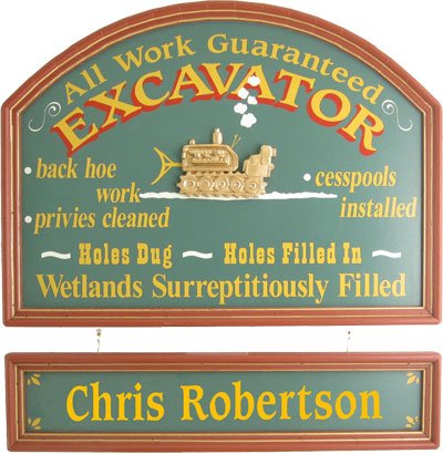 Personalized Wood Sign - EXCAVATOR