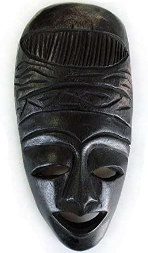 African Antique Wooden Mask - black