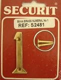 50MM BRASS DOOR HOUSE NUMBER No 1