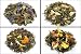 Green Tea Blend Loose Tea Set: Pomegranate Green Loose Green Tea, Hawaiian Green Loose Green Tea, Moroccan Mint Loose Green Tea, Summer Garden Loose Green Tea