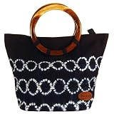 Alma de Añil Indigo Dyed Wood Handle Bag