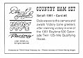 AUTOGRAPHED Dale Earnhardt Sr. 1991 Traks Racing RARE COUNTRY HAM SET (Daytona Duel Win) Vintage Rare NASCAR Trading Card with COA