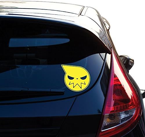 Yoonek Graphics Soul Eater Manga Anime Decal Sticker for Car Window, Laptop, Motorcycle, Walls, Mirror and More. 6" X 6.5" (Height X Width) # 516 (Yellow)