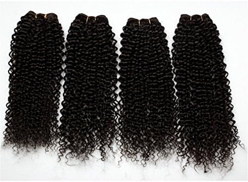 MEILER Hair 8-30inch 4 Bundles 200 Gram Brazilian Virgin Remy Human Hair Kinky Curly Hair Extensions Natural Colour