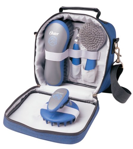 Oster Equine Care Series 5-Piece Grooming Kit, Blue