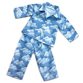 Cloud Nine Dolls Pajamas and Bunny Slippers, New, Fits 18 American Girl Dolls by Girlfriends Collection Carpatina Dolls