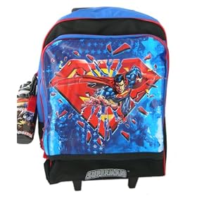 Superman Rolling Backpack - super man bag with wheels