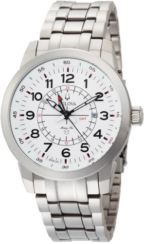Bulova Men's 96B125 Marine Star White Dial Watch